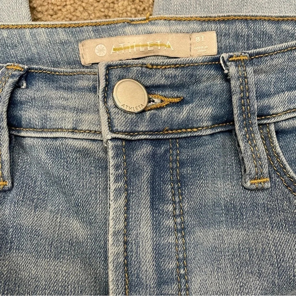 Athleta Sculptek Slim Straight Jean in Zion Wash Size 8 Tall - Picture 4 of 13